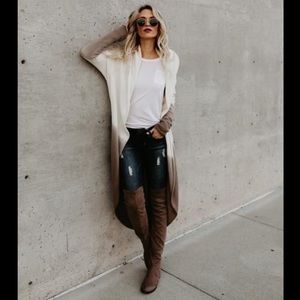 Cream Knit Duster